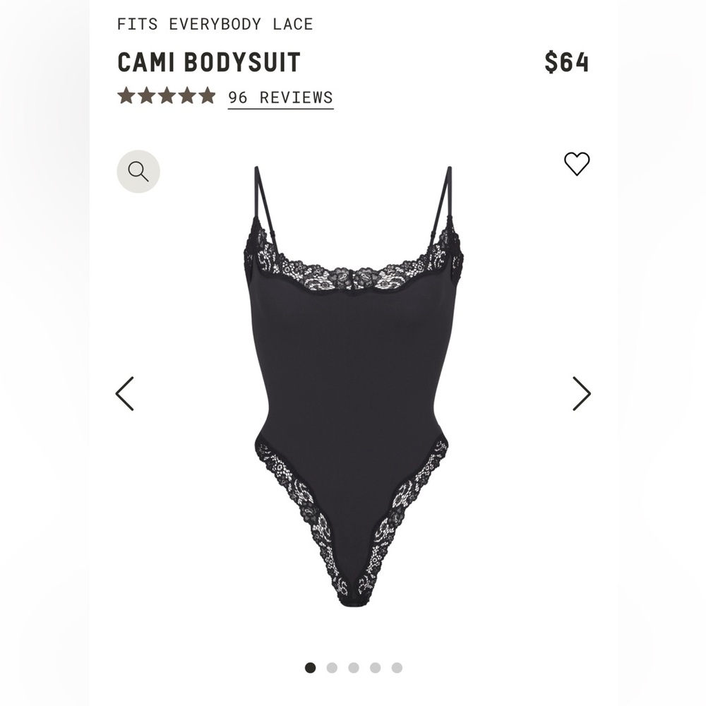 Skims black fits everybody lace bodysuit